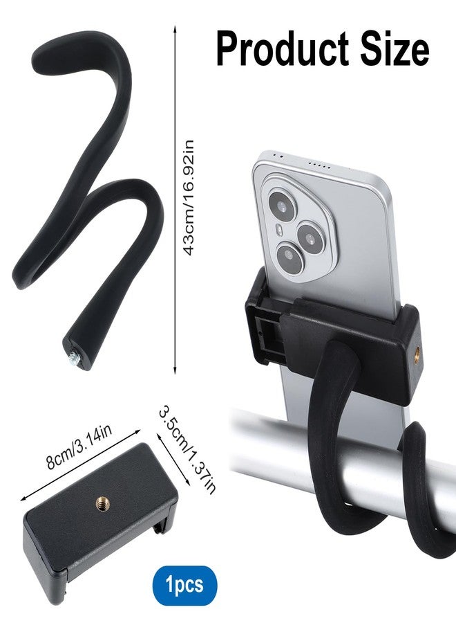 Sibba Stroller Phone Holder for Parent Portable Stroller Phone Holder Mount Universal 17inch Length Flexible Gooseneck Phones Stand with Non-skidding Arm Grip Angle Adjustable for Wheelchair Treadmill - Image 3